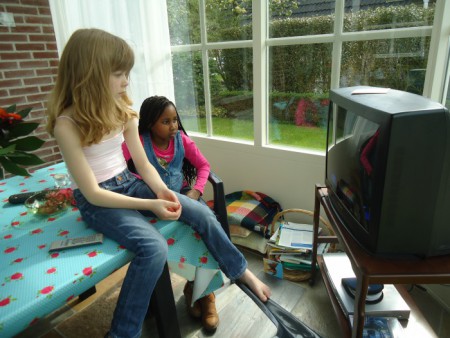 tv. kijken in de Serre